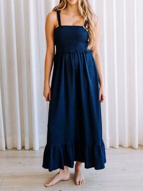 ROSE MATERNITÉ - LARISSA 2.0 Dress - Navy Blue - XXS